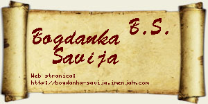 Bogdanka Šavija vizit kartica
